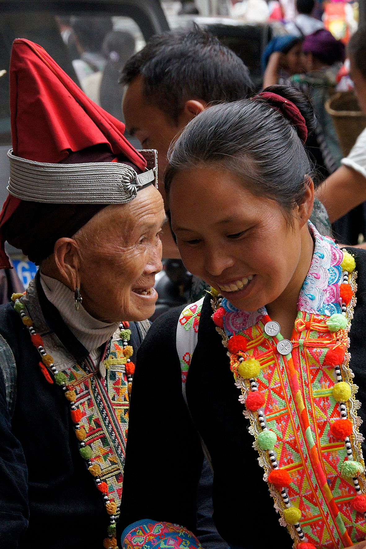 moeder en dochter Yao minderheid China