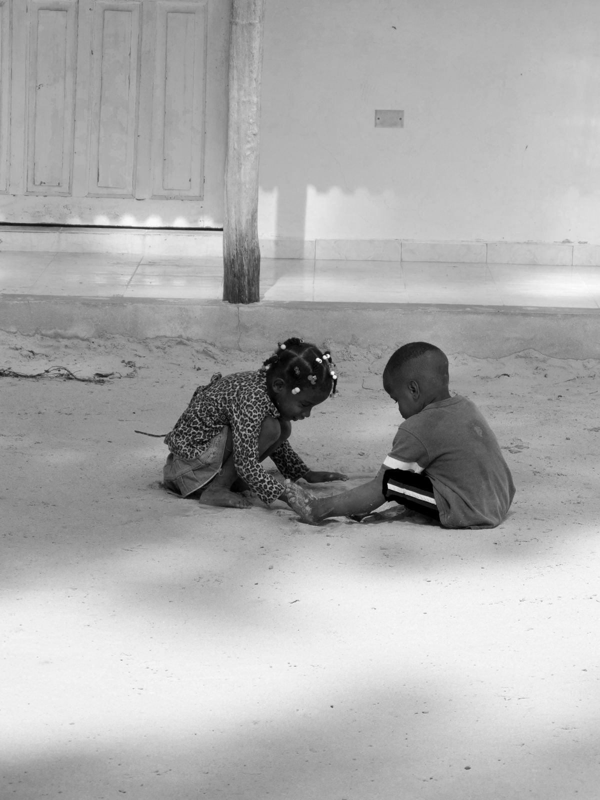 Kids playing on Mano Juan, Dominican Republic