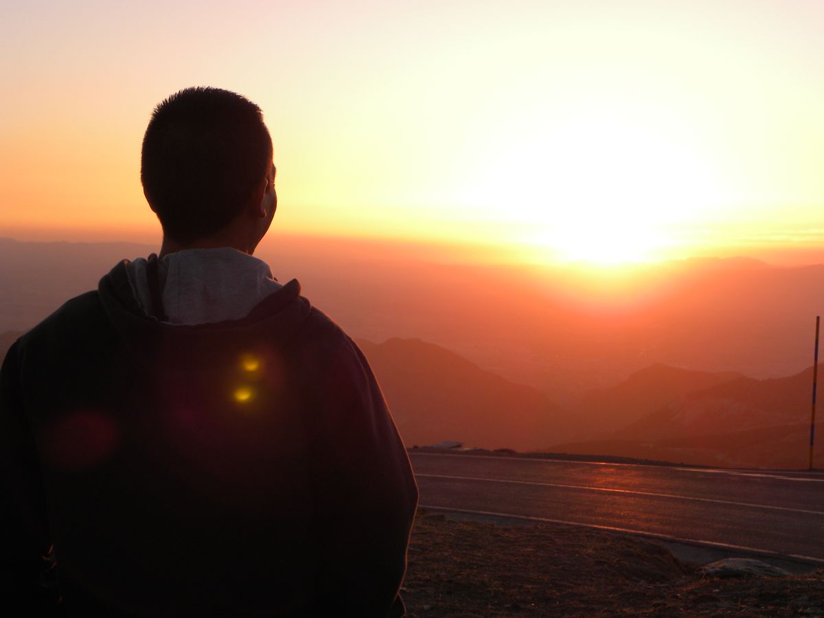 Puesta de sol desde Sierra Nevada, Granada