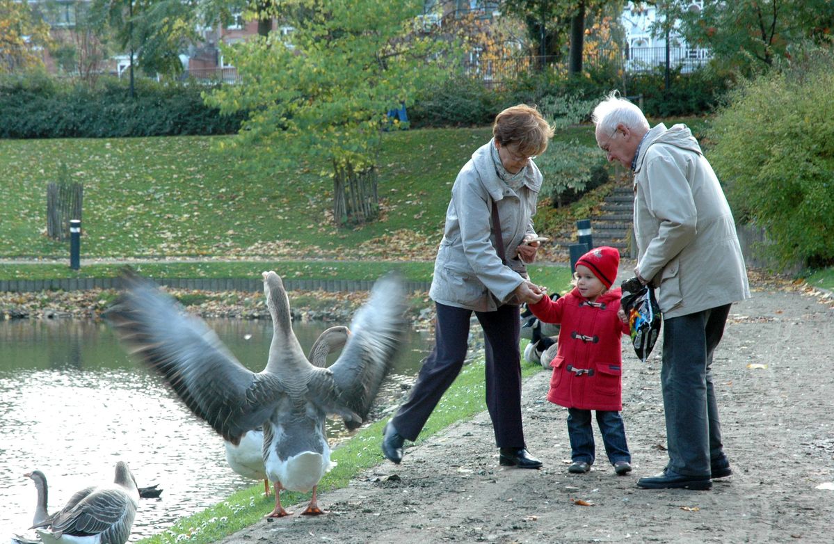 A family at the park