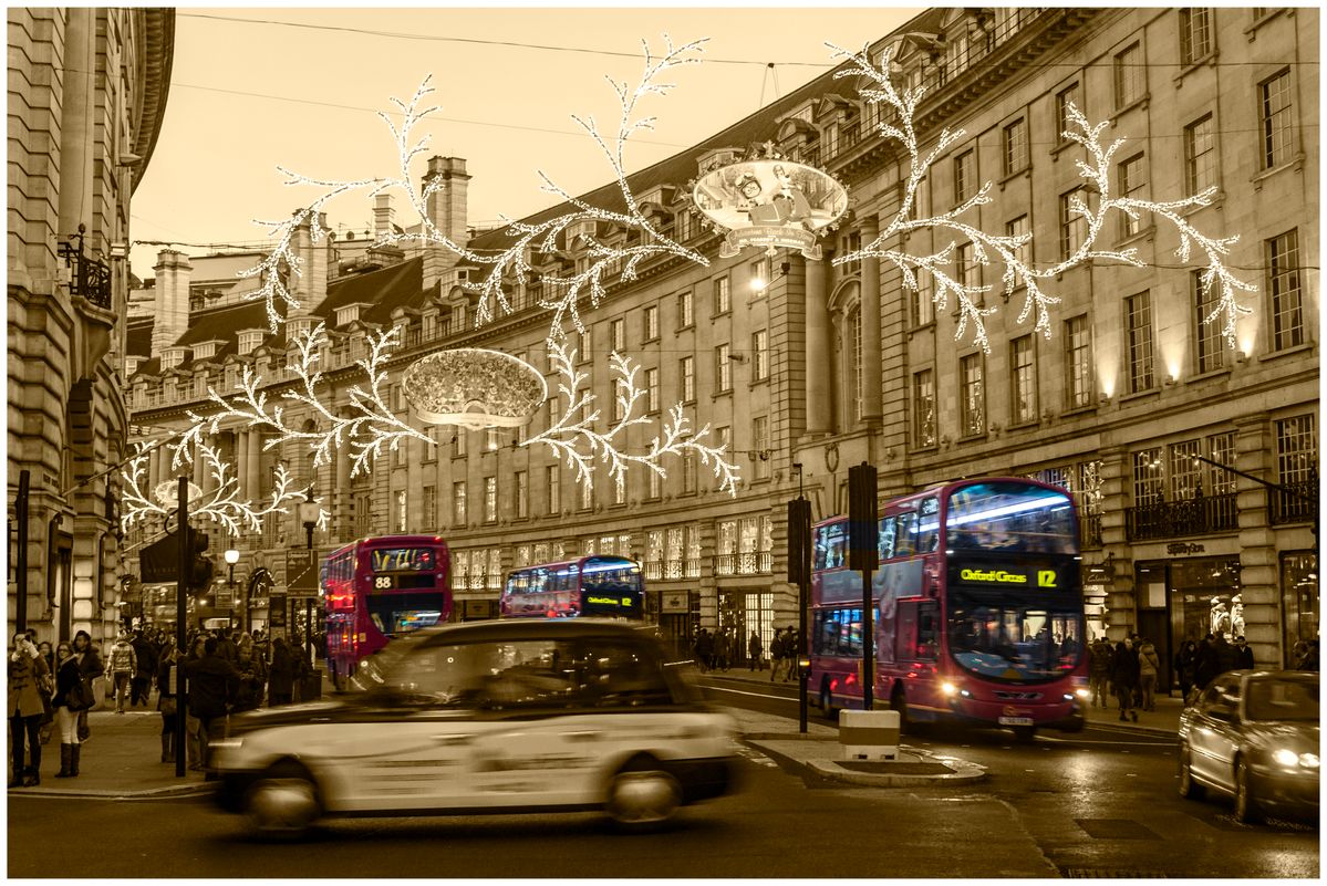 Regent Street, London around Xmas Time