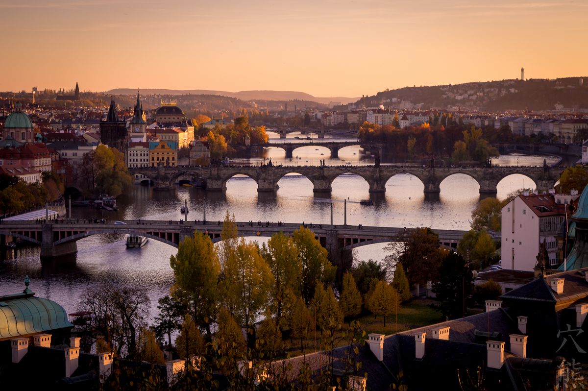 Prague view from the Metronom