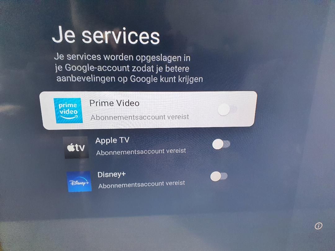 services uitgezet