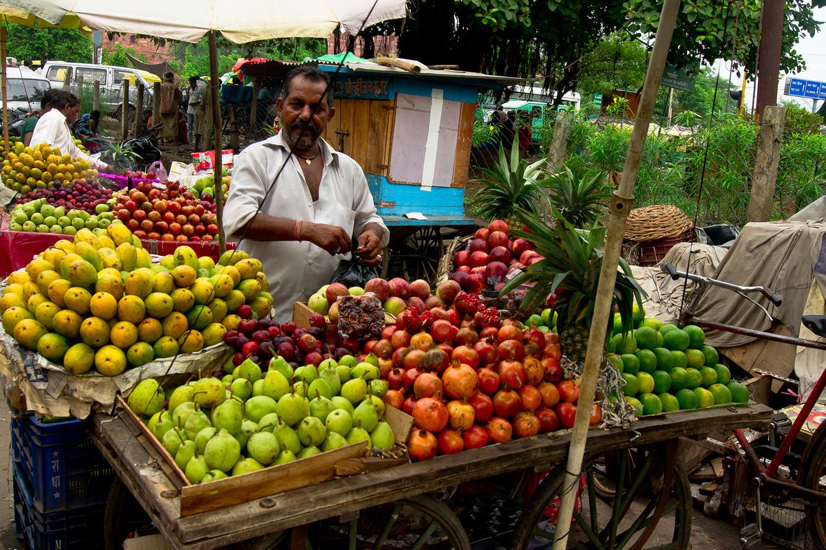 Deze foto heb ik in Agra, India genomen. Achteraf heb ik contrast toegevoegd en de kleuren wat extra verzadigd om ze echt te laten knallen